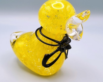 Vintage Murano Art Glass Duck Figurine - Various Color Bow Ties