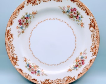 Salad Plate, Noritake, Floral and Yellow Lattice (N1238)