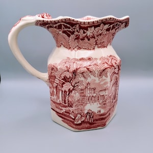 40 Oz Fenton Jug, Mason’s Vista Pink (no trim)