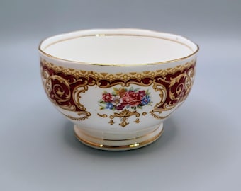 Queen Anne “Regency” Open Sugar Bowl (Fine Bone China, England)