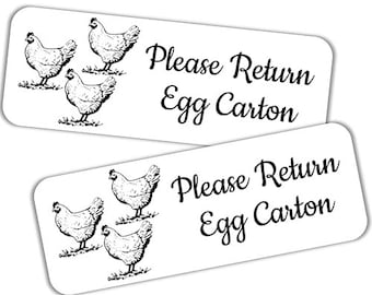 Please Return Egg Carton Stickers, Tags (Pack of 100)