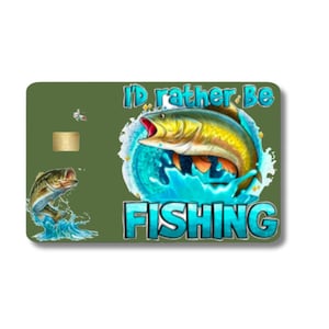 Diseño de tarjeta de crédito "Prefiero estar pescando", diseño de tarjeta de débito, diseño de tarjeta de crédito
