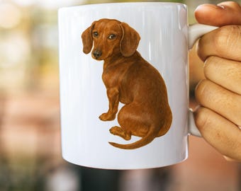 Dachshund Dad Coffee Mug Dachshund Breed Lover Gift Dog Dad Birthday Doxie Tea cup Sausage Dog Gift Doxie Father's Day Gift Wiener Pup Art