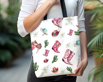 Cowgirl Glam Tote Bag: Horse Rodeo Queen Gift