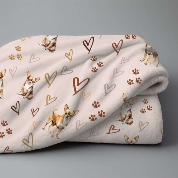Chihuahua Cartoon Heart Blanket Chihuahua Cartoon Heart Blanket