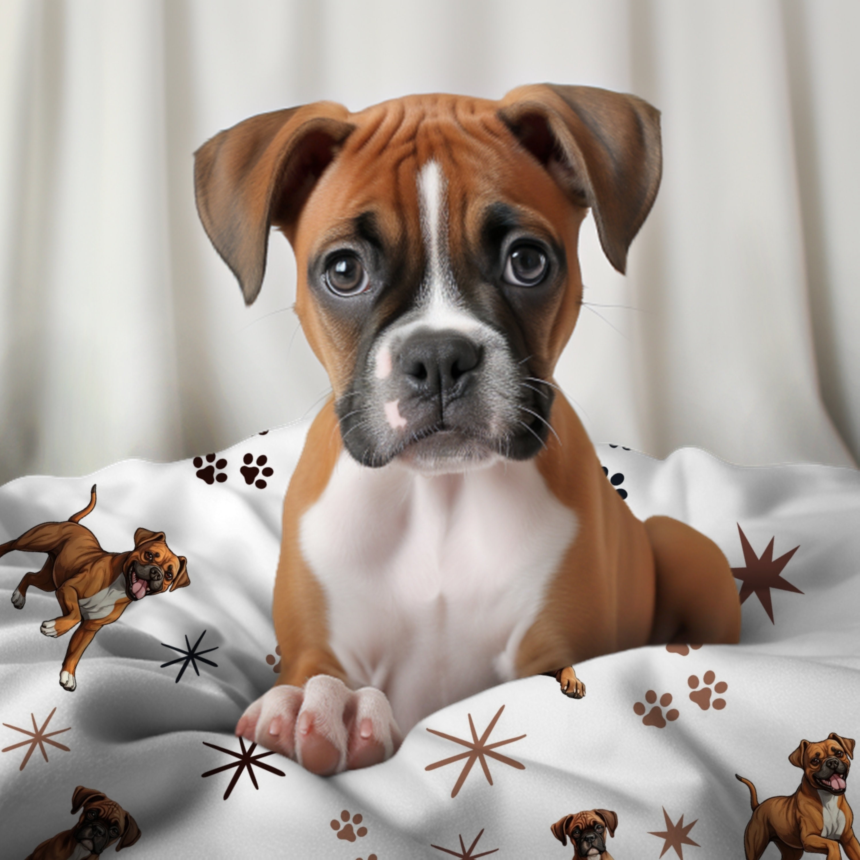 Boxer dog fleece blanket online