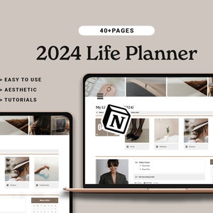 Notion Template All In One Life Planner, Digital ADHD Personal Planner Notion Dashboard, Aesthetic Budget finance template Lifestyle Planner