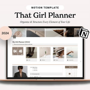 Notion Template All In One Life Planner, Digital ADHD Personal Planner Notion Dashboard, Aesthetic Budget finance template Lifestyle Planner