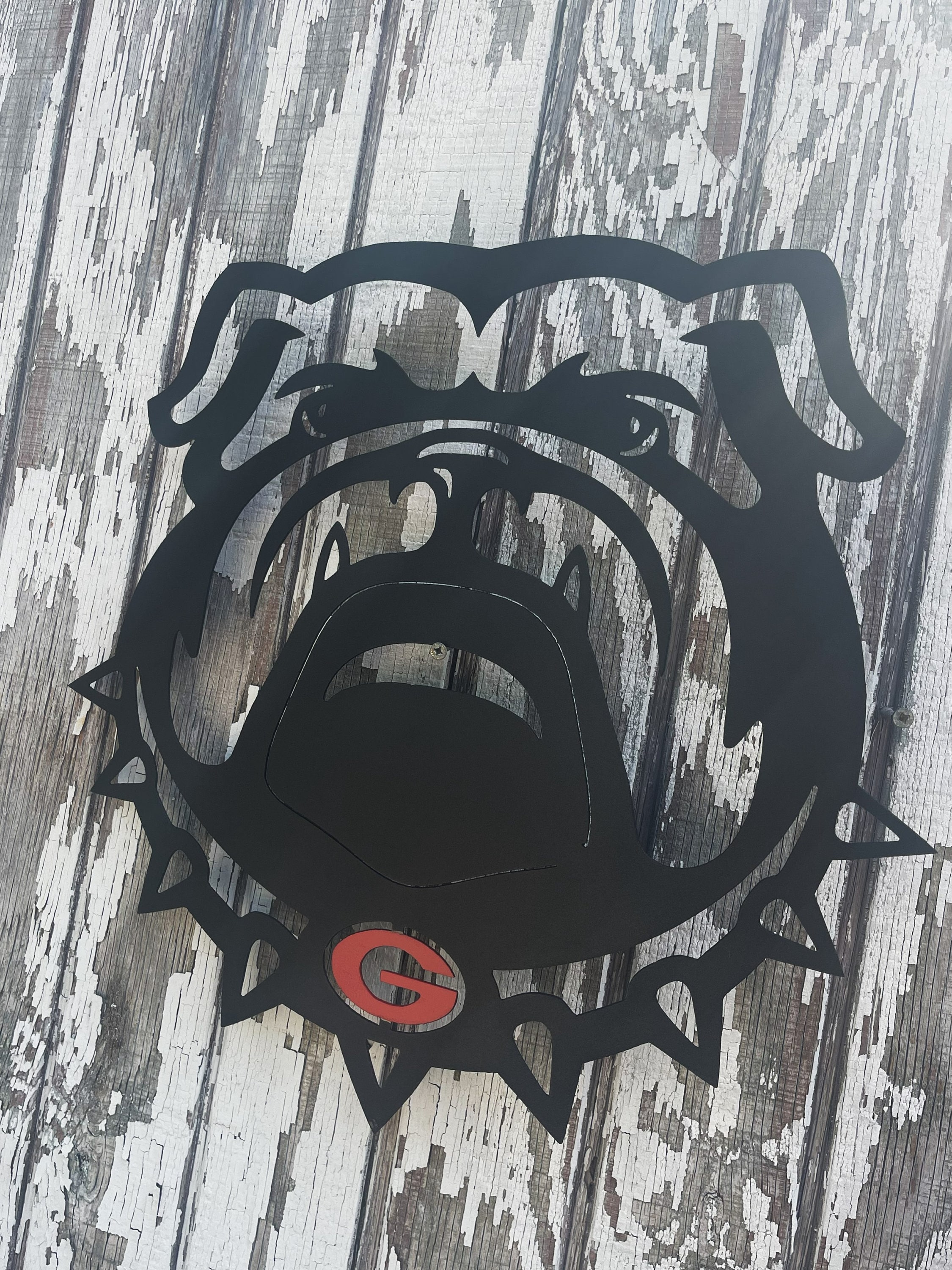 Bulldog Custom Made Metal Wall Art Etsy