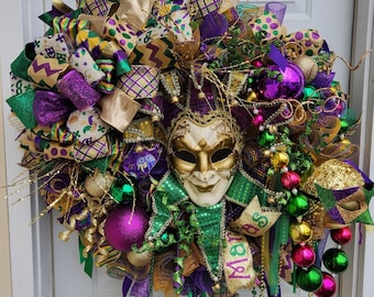 Mardi Gras wreath