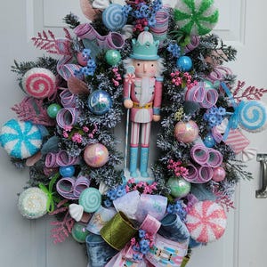 Candyland Nutcracker wreath, Nutcracker wreath , Nutcracker decor, Candyland decor, Christmas Nutcracker, Christmas wreath, Holiday wreath