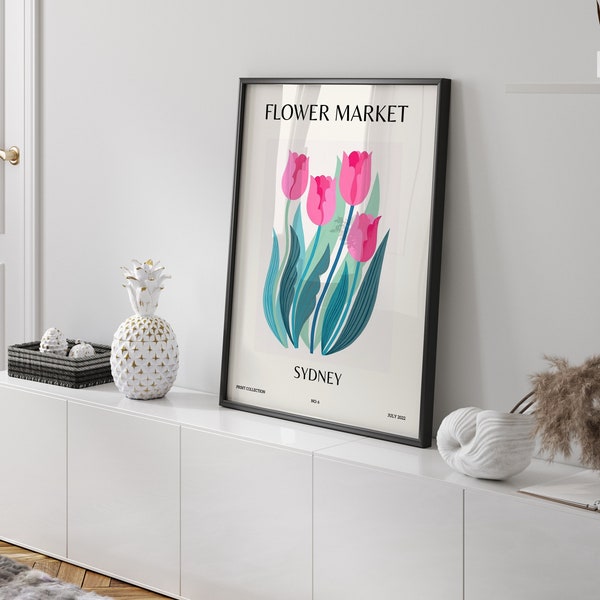 Blumenmarkt Poster, Blumenmarkt Sydney Druck, Digitaler Download, Matisse Blume, Blumenmarkt Print, Botanical Wall Art Print, Blumendekor