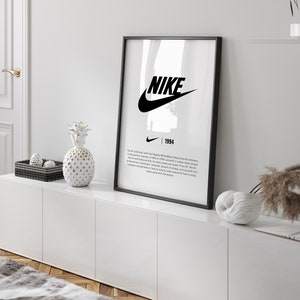 Affiche Nike Hypebeast : Impression numérique pour téléchargement instantané, Art mural et décor imprimables, Décor Hypebeast minimaliste Art mural Affiche Nike image 1