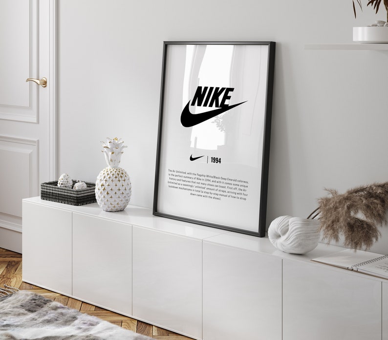 Cartel de Hypebeast Nike: Impresión digital para descarga instantánea, arte y decoración de pared imprimibles, decoración minimalista de Hypebeast Arte de pared Cartel de Nike imagen 1