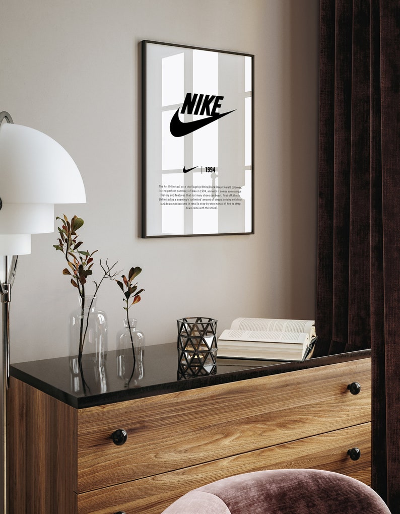 Cartel de Hypebeast Nike: Impresión digital para descarga instantánea, arte y decoración de pared imprimibles, decoración minimalista de Hypebeast Arte de pared Cartel de Nike imagen 3