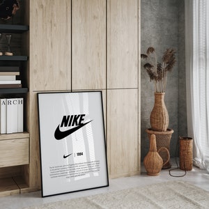 Cartel de Hypebeast Nike: Impresión digital para descarga instantánea, arte y decoración de pared imprimibles, decoración minimalista de Hypebeast Arte de pared Cartel de Nike imagen 2