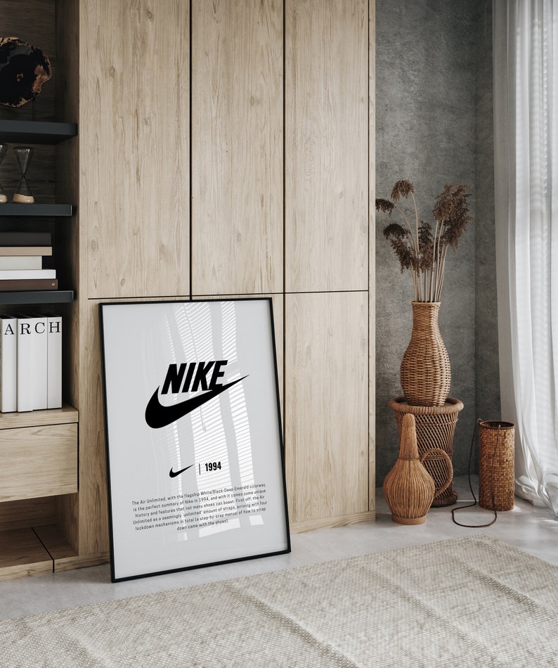 Cartel de Hypebeast Nike: Impresión digital para descarga instantánea, arte y decoración de pared imprimibles, decoración minimalista de Hypebeast Arte de pared Cartel de Nike imagen 2