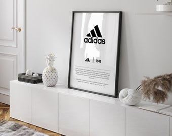 Affiche Hypebeast Adidas : Impression numérique pour téléchargement instantané, Art mural et décor imprimables, Décor Hypebeast minimaliste - Art mural