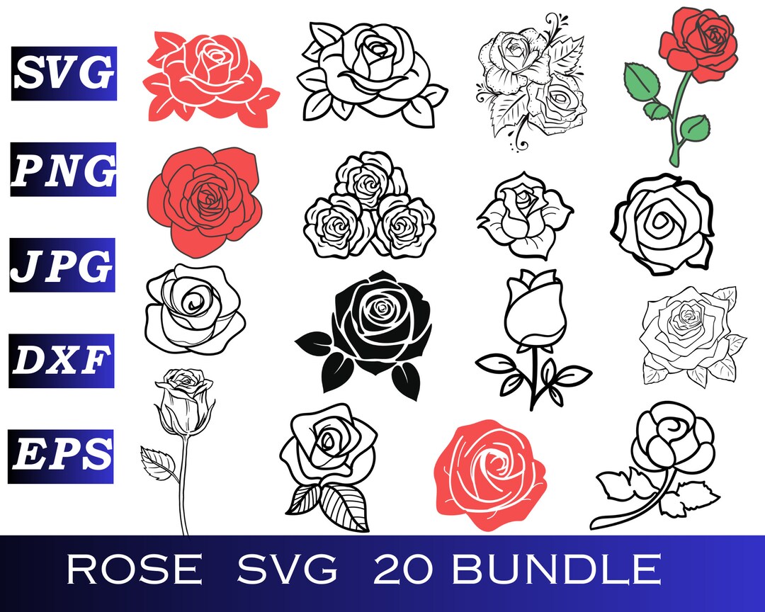 Svg Mini Roses Roses Svg Bundle Roses Svg Png Rose Clipart Rose Svg Cut - Etsy UK