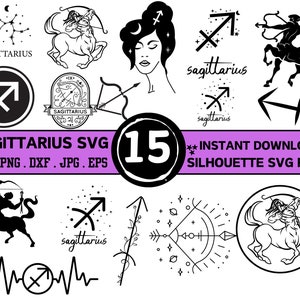 Sagittarius Svg Bundle, Zodiac Svg,Zodiac Sign Png, Sagittarius Dxf, Sagittarius Shirt,Svg Files For Cricut,Silhouette Svg,Sagittarius Files