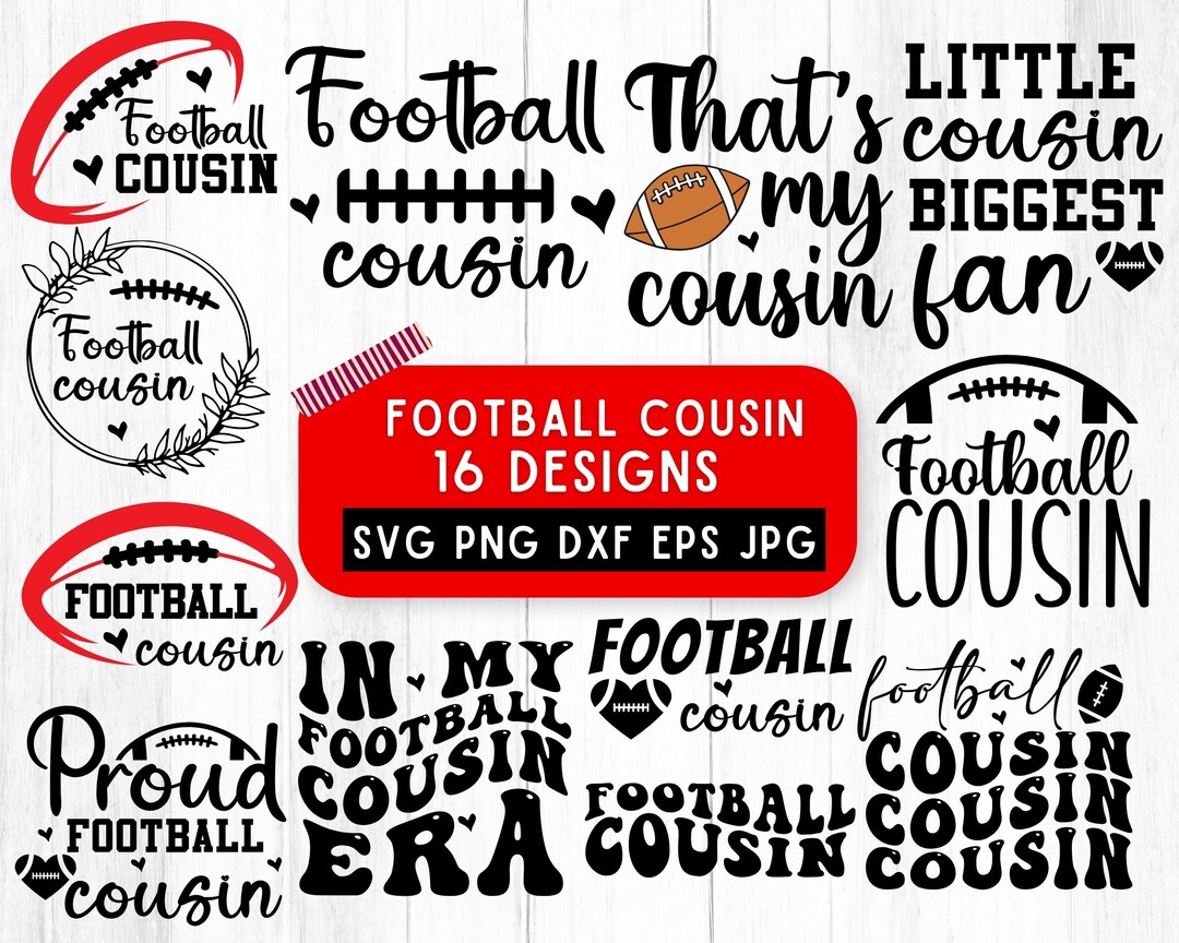 Football Cousin Svg, Football Family Svg, Football Cousin Png, Thats My
