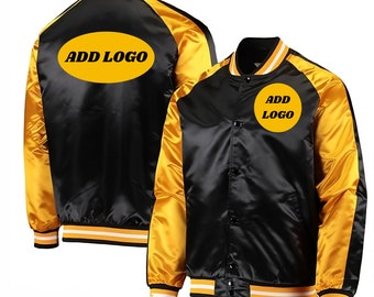 Custom Patches Yellow & Black Leather Jacket, Leather Jacket, Genuine Leather Sleeves, Leather Jacket,  Gift For Him