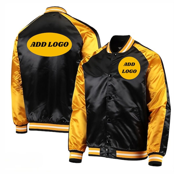 Custom Patches Yellow & Black Leather Jacket, Leather Jacket, Genuine Leather Sleeves, Leather Jacket,  Gift For Him