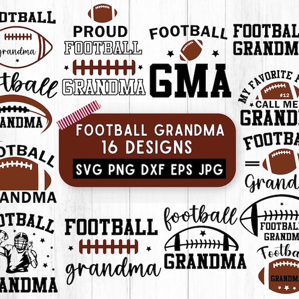 Football Grandma Svg,Football Grandma Shirt Iron On Png, Football Grandma Png,  Cheer Grandma Svg,Football Grandma Shirt, Football Cut File