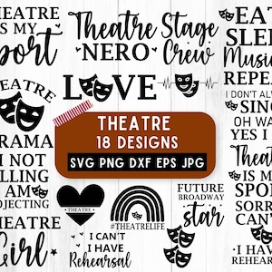 Theatre Bundle Svg,  Theatre Png,  Theatre Svg,  Movie Theatre Svg, Theatre Clipart,  Theatre Cut File, Theatre Mom Shirt,  Digital Download