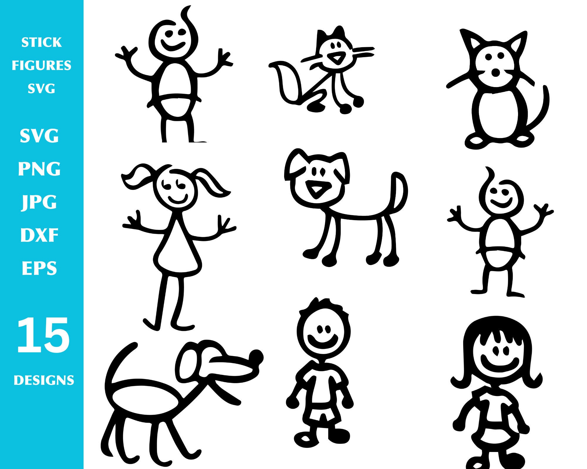 Stick Figure Svg Bundle, Stick People Svg, Stick Family Svg, Svg Files