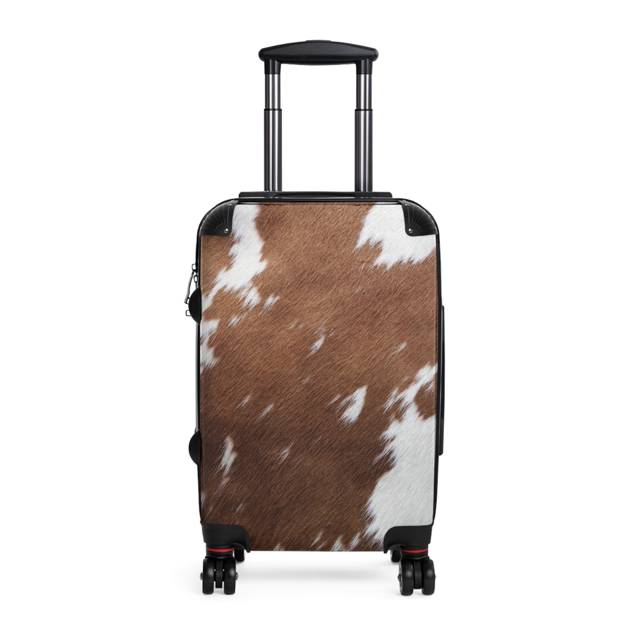 Brown Cowhide Decor Luggage Cowhide Print Luggage Cowhide Decor Suitcase Cowhide Design Luggage Brown Cowhide Luggage Etsy