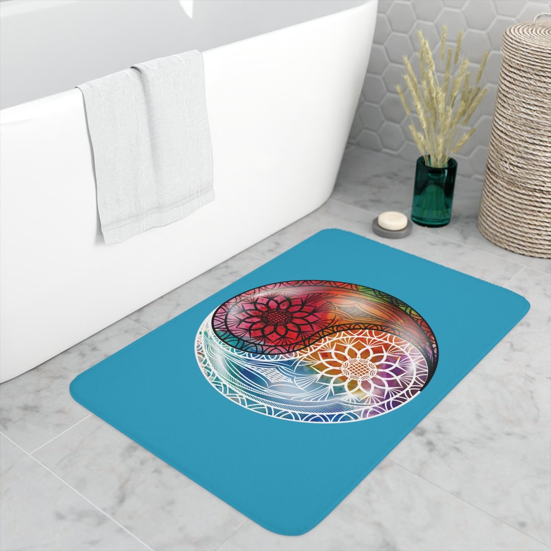Yin Yang Bathmat Yin Yang Bath Decor Yin Yang Design Etsy