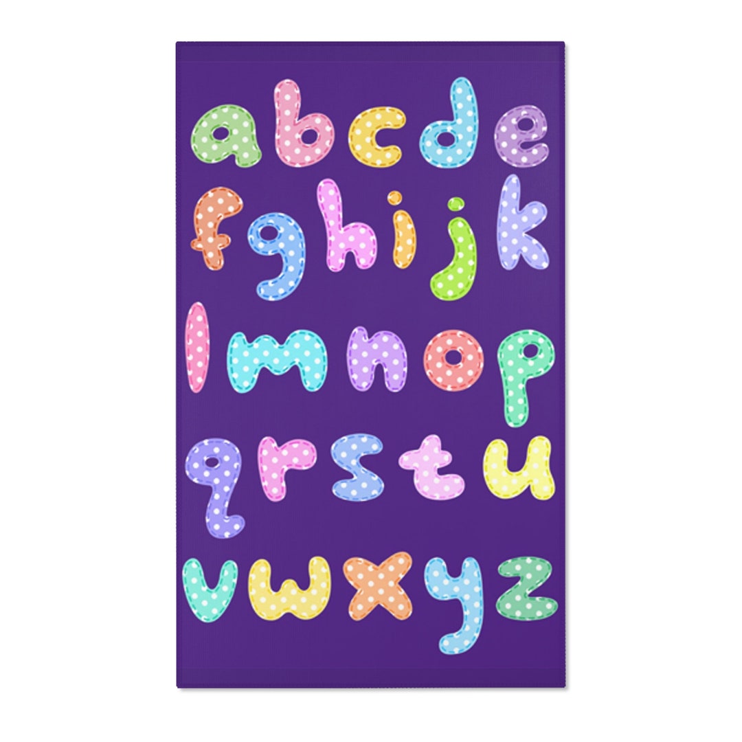 Alphabet Area Rugs Child's Room, Nursery Rug, Baby's Rug, Shower Gift
