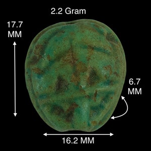 Ancient Egyptian Faience Scarab, Blue Faience Beetle, Vintage Ancient Egypt, Collector&#39;s Item, Gift for History Enthusiast, Collectible Gift