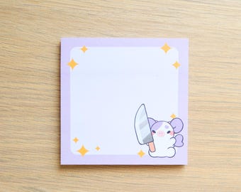 Knife Cow Sticky Notes | Cute Sticky Notes, Cute Notepad, Cute Animal Sticky Notes, Cute Sticky Notes with 50 Sheets, Cute Post Its
