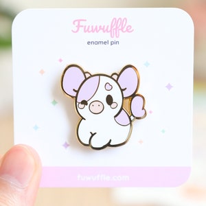 Berry the Purple Cow Enamel Pin | Cute Cow Pin, Cute Enamel Pins, Cow Enamel Pin, Kawaii Cow Enamel Pin, 1.25&quot; Hard Enamel Pin