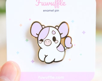 Berry the Purple Cow Enamel Pin | Cute Cow Pin, Cute Enamel Pins, Cow Enamel Pin, Kawaii Cow Enamel Pin, 1.25" Hard Enamel Pin