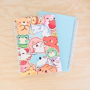 Characters Reusable Sticker Book | A5 Sticker Book, Cute Kawaii Animals Reusable Sticker Book, Cute Hardcover Reusable Sticker Album