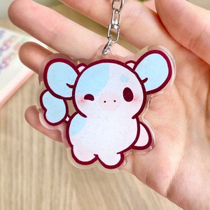 Skye the Blue Cow Acrylic Keychain | Cow Keychain, Cow Charm, Cute Cow Acrylic Charm, Kawaii Cow Keychain, 2.5&quot; Keychain