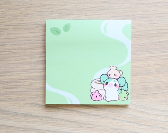 Green Matcha Cow Sticky Notes | Cute Sticky Notes, Cute Notepad, Cute Animal Sticky Notes, Cute Sticky Notes with 50 Sheets, Cute Post Its