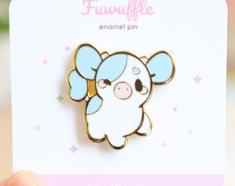 Skye the Blue Cow Enamel Pin | Cute Cow Pin, Cute Enamel Pins, Cow Enamel Pin, Kawaii Cow Enamel Pin, 1.25" Hard Enamel Pin
