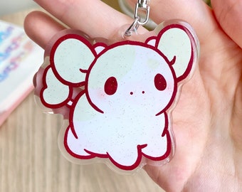 Hoppy the Green Cow Acrylic Keychain | Cow Keychain, Cow Charm, Cute Cow Acrylic Charm, Kawaii Cow Keychain, 2.5" Keychain