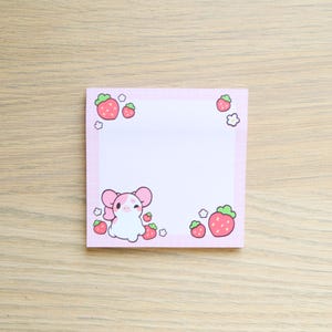 Strawberry Cow Sticky Notes | Cute Sticky Notes, Cute Notepad, Cute Animal Sticky Notes, Cute Sticky Notes with 50 Sheets, Cute Post Its