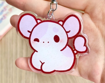 Berry the Purple Cow Acrylic Keychain | Cow Keychain, Cow Charm, Cute Cow Acrylic Charm, Kawaii Cow Keychain, 2.5" Keychain