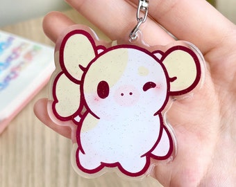 Winnie the Yellow Cow Acrylic Keychain | Cow Keychain, Cow Charm, Cute Cow Acrylic Charm, Kawaii Cow Keychain, 2.5" Keychain