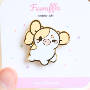 Winnie the Yellow Cow Enamel Pin | Cute Cow Pin, Cute Enamel Pins, Cow Enamel Pin, Kawaii Cow Enamel Pin, 1.25&quot; Hard Enamel Pin