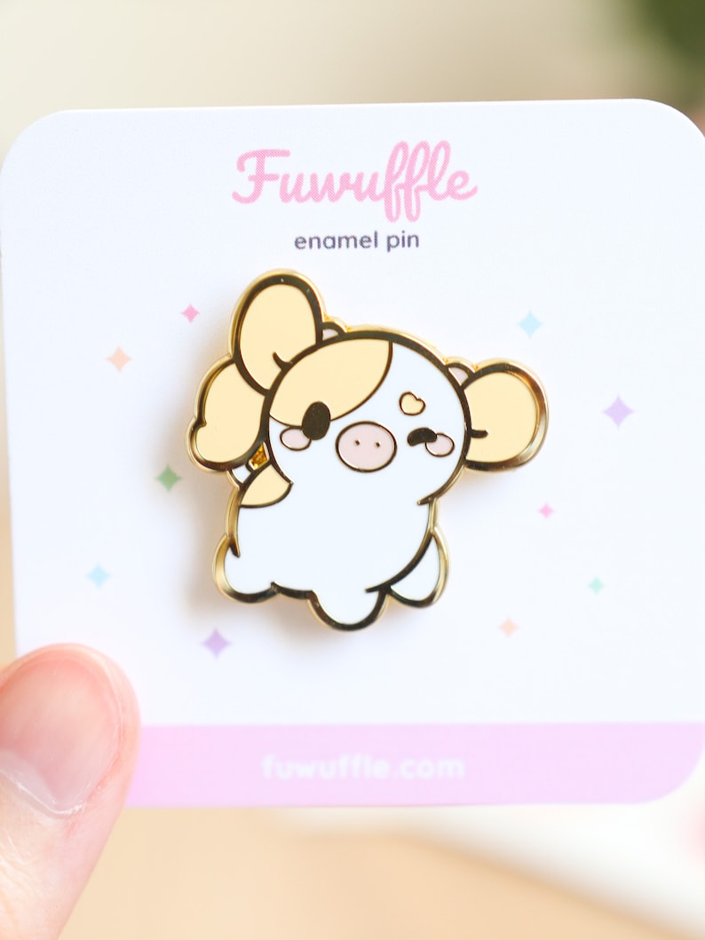 Winnie the Yellow Cow Enamel Pin | Cute Cow Pin, Cute Enamel Pins, Cow ...