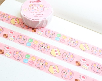 Pink Sheep Washi Tape, Pastry Design for Scrapbooking, Planners, and Journals, Cute Decorative Tape for Crafting and Decorating