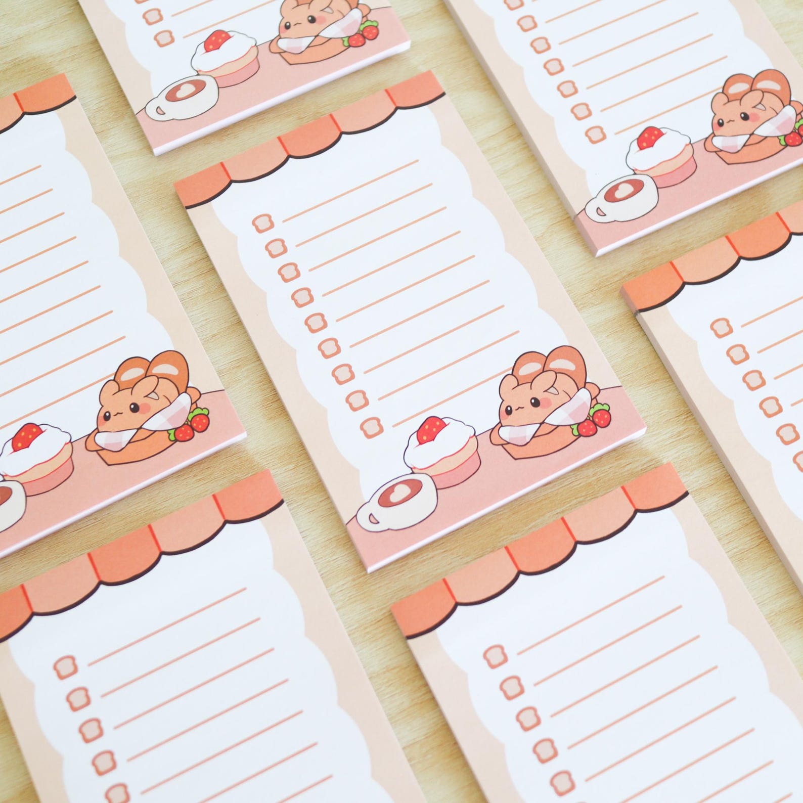 Bread Bunny to Do List Notepad | Bunny Notepad, Cute Notepad, Planner ...