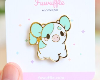Hoppy the Green Cow Enamel Pin | Cute Cow Pin, Cute Enamel Pins, Cow Enamel Pin, Kawaii Cow Enamel Pin, 1.25" Hard Enamel Pin